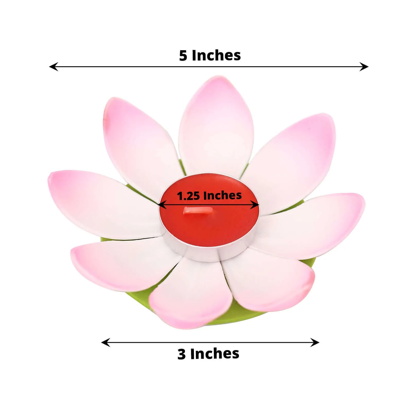 10 Pack 5" Colorful Lotus Flower Floating Tea Light Candle Lanterns, Assorted Water Lily Candles