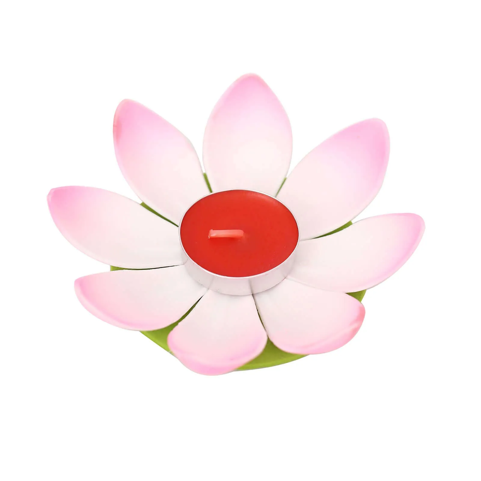 10 Pack 5" Colorful Lotus Flower Floating Tea Light Candle Lanterns, Assorted Water Lily Candles