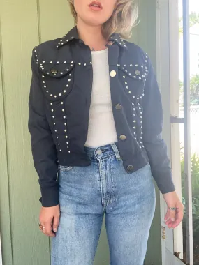 1970s Black Studded Jacket