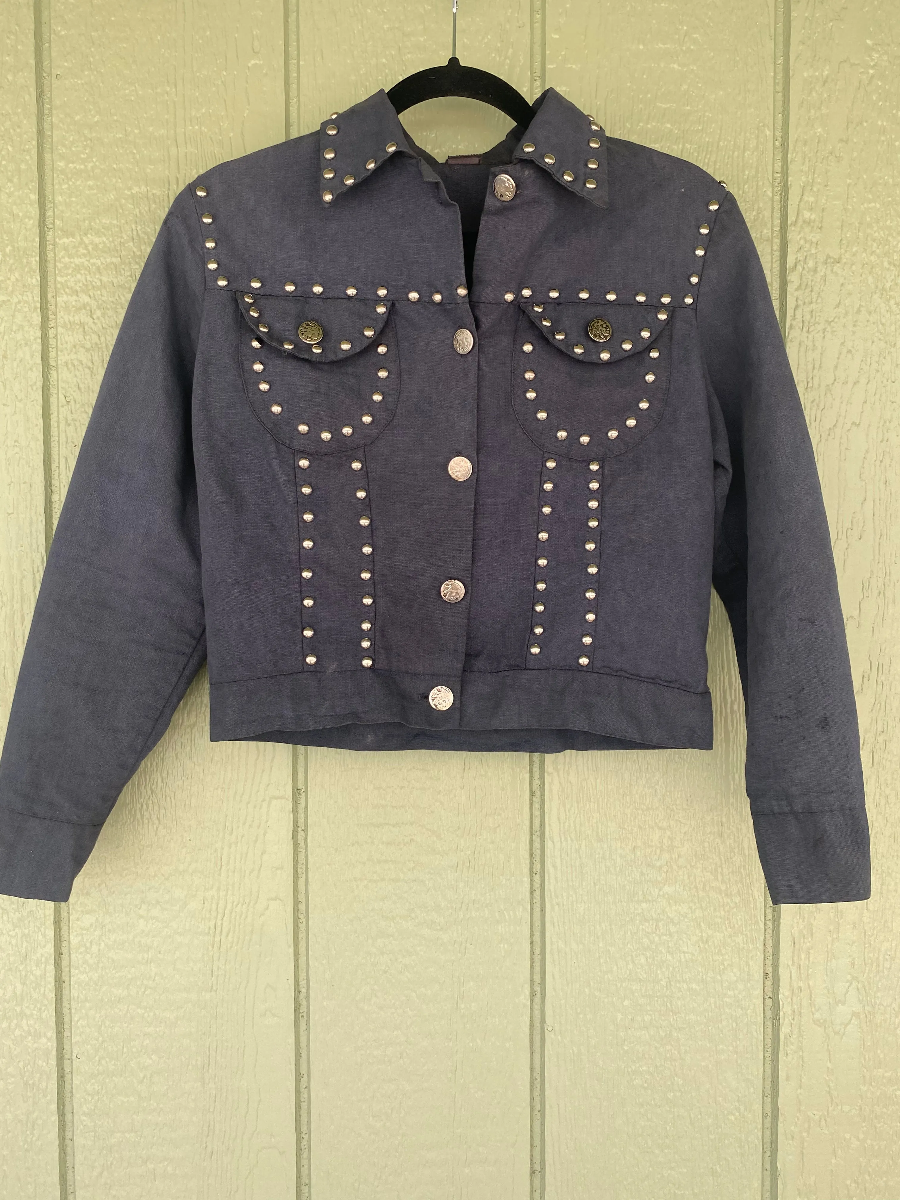 1970s Black Studded Jacket