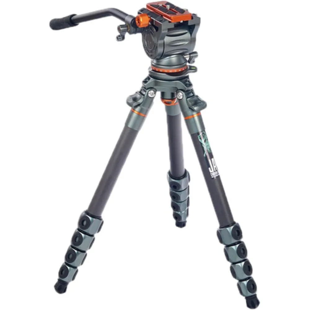 3 Legged Thing Jay Carbon Fiber Tripod with Quick Leveling Base and AirHed Cine-A Fluid Head System