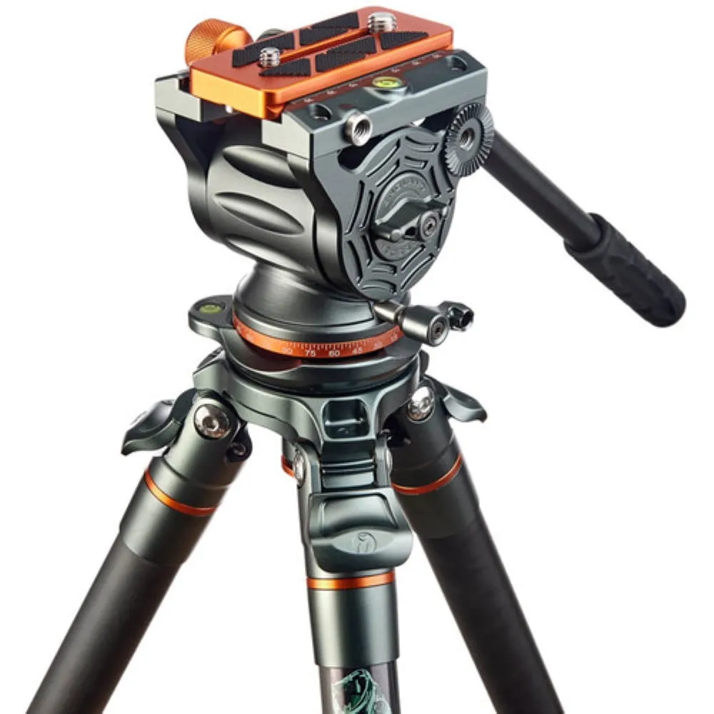 3 Legged Thing Jay Carbon Fiber Tripod with Quick Leveling Base and AirHed Cine-A Fluid Head System