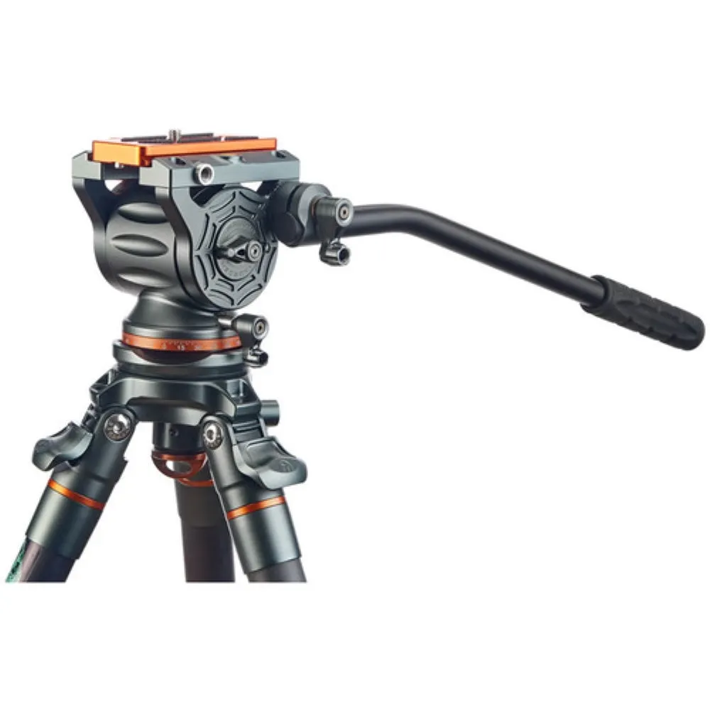 3 Legged Thing Jay Carbon Fiber Tripod with Quick Leveling Base and AirHed Cine-A Fluid Head System