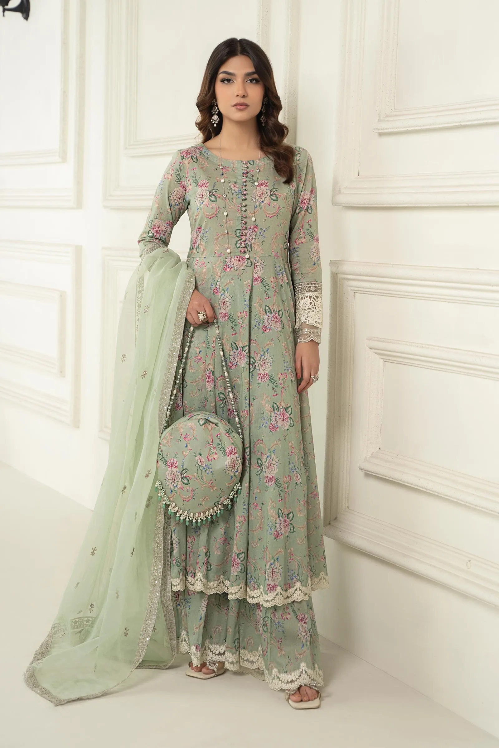 3 Piece Printed Lawn Suit | DW-EF24-102