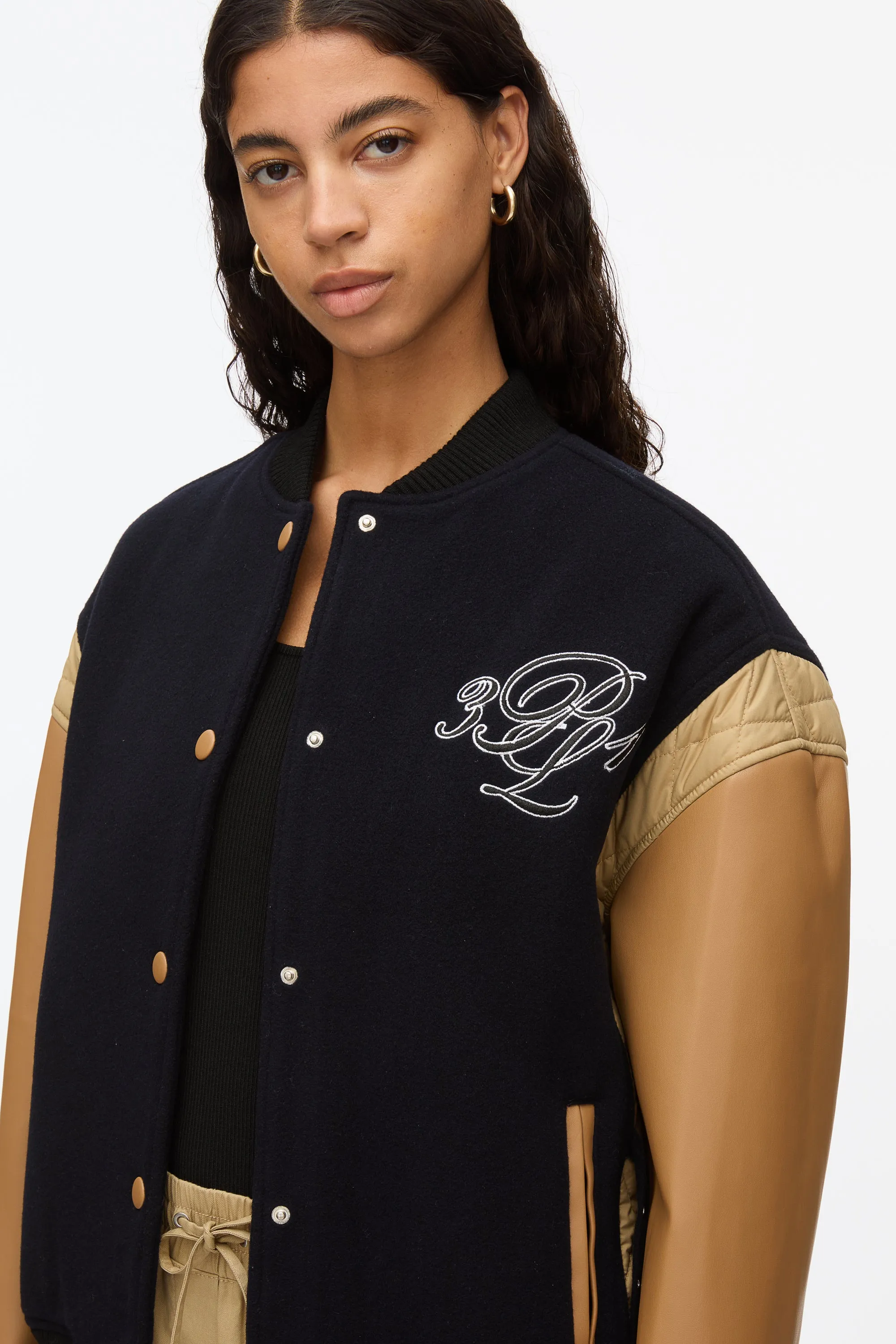 3.1 x Shopbop Boxy Varsity Jacket W Ties