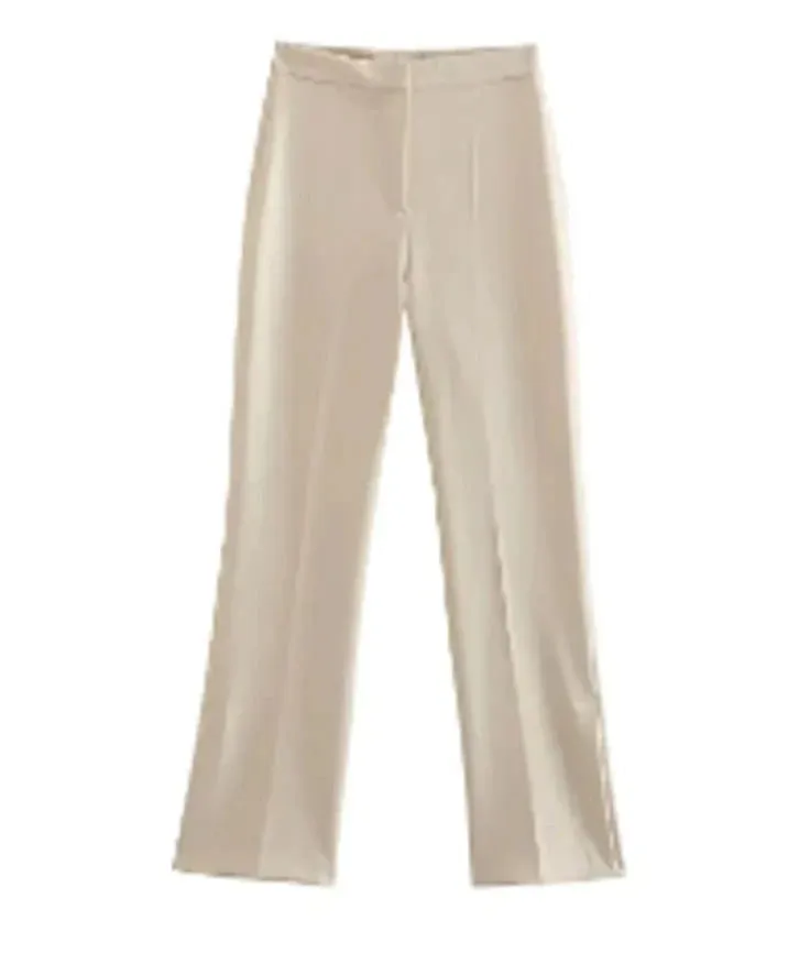 A&A Strapless Button Straight Leg Pant Suit