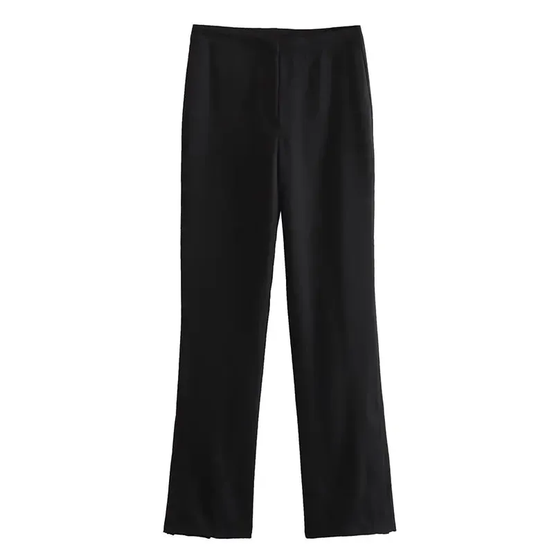 A&A Strapless Button Straight Leg Pant Suit