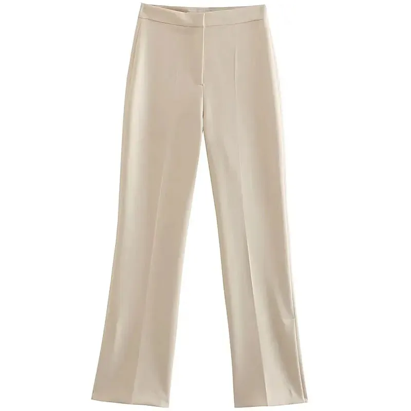 A&A Strapless Button Straight Leg Pant Suit