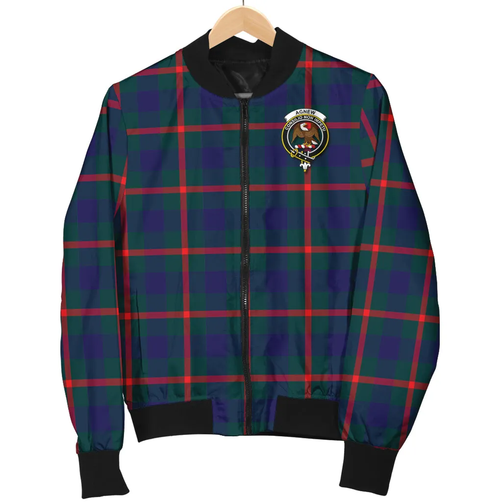 Agnew Tartan Bomber Jacket with Family Crest