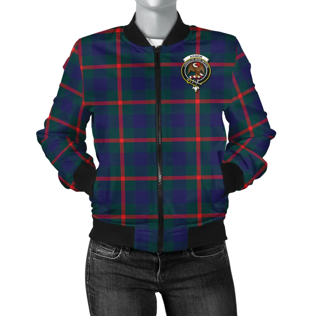 Agnew Tartan Bomber Jacket with Family Crest