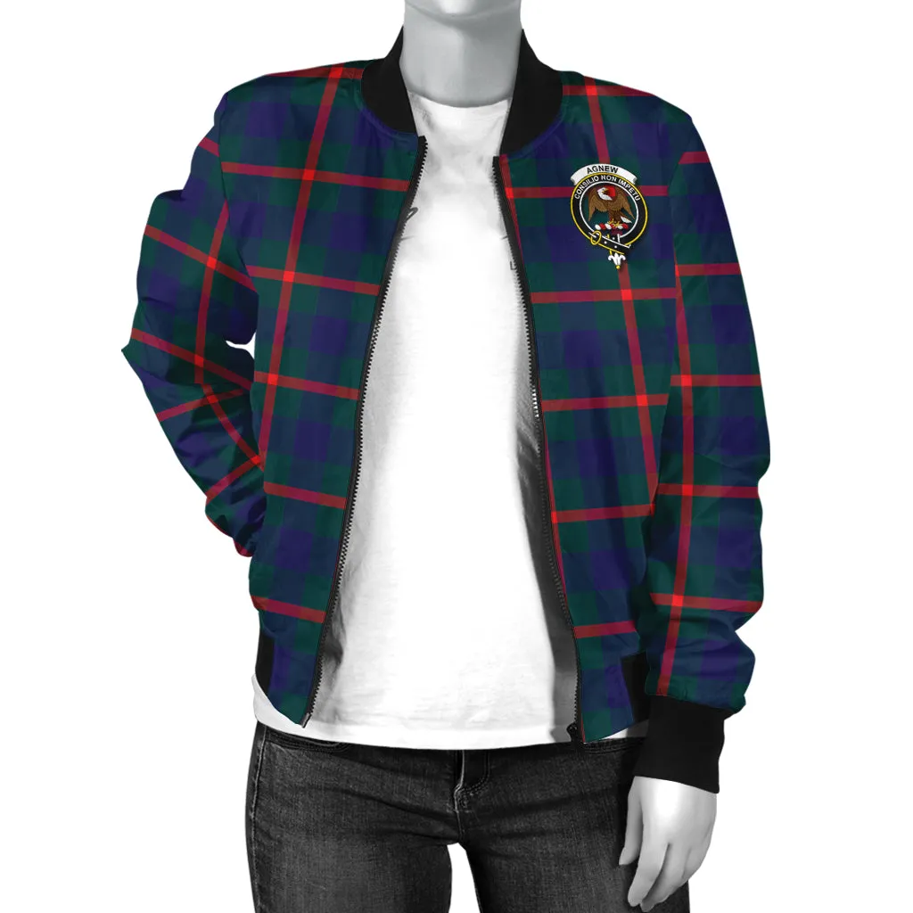 Agnew Tartan Bomber Jacket with Family Crest