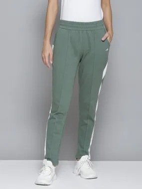 Alcis Women Green & White Striped Track Pants