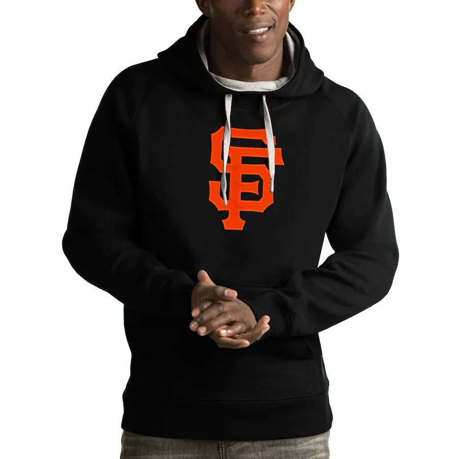 Antigua San Francisco Giants Victory Pullover Hoodie - Black