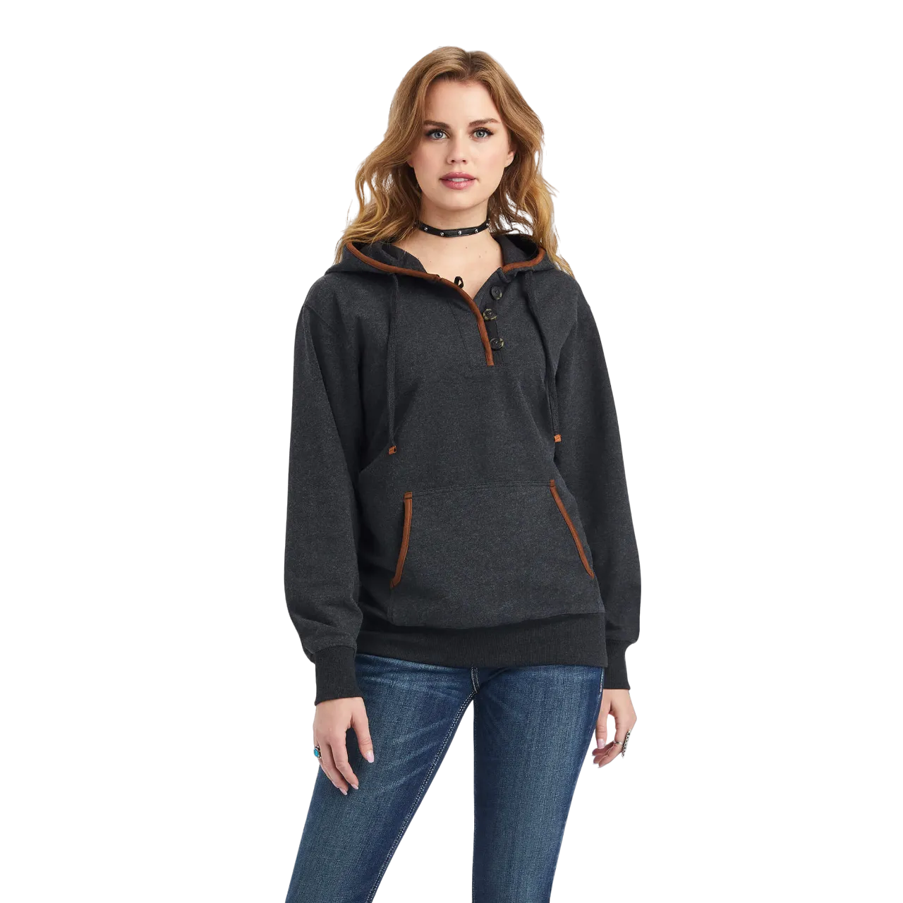 Ariat Women's Heather Charcoal Real Elevated Hoodie