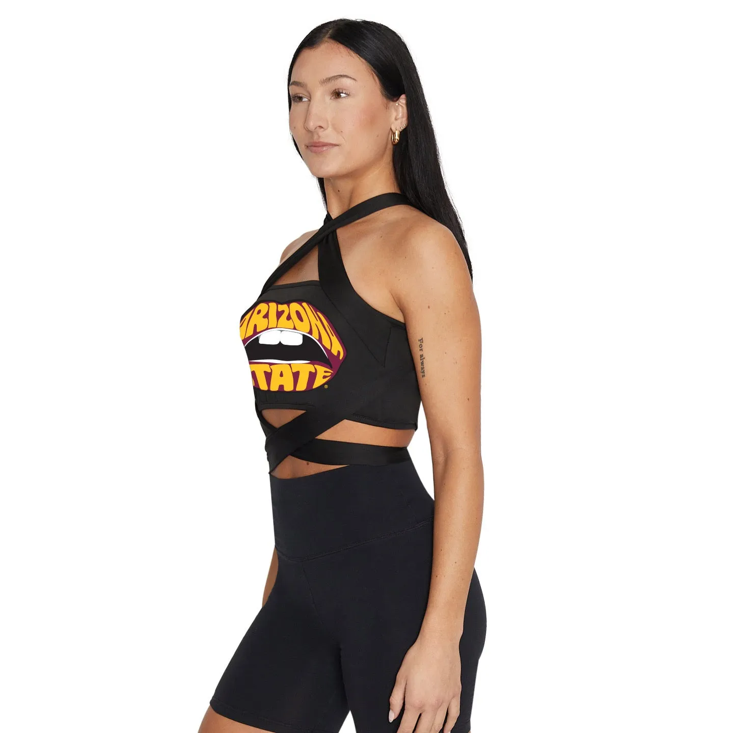 Arizona State ASU Black Multi Way Bandeau Top