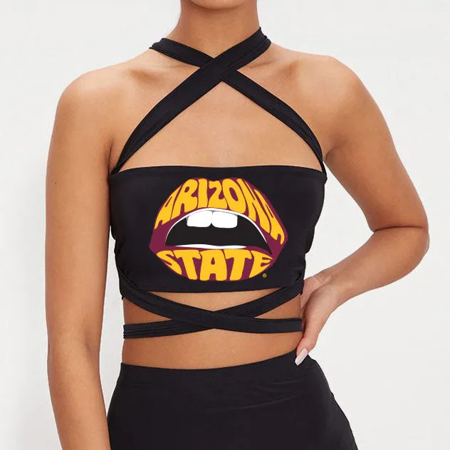 Arizona State ASU Black Multi Way Bandeau Top