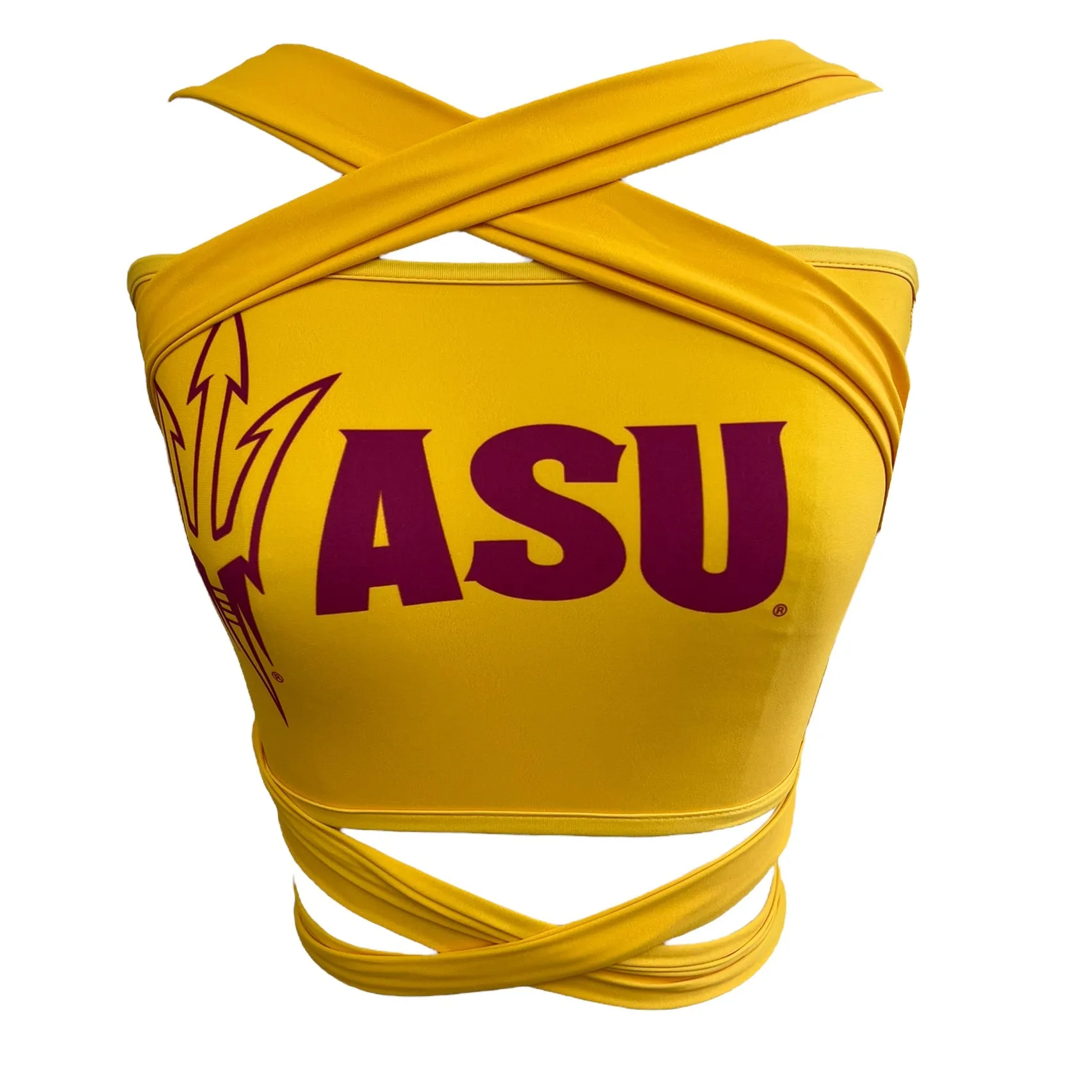 Arizona State ASU Yellow Multi Way Bandeau Top