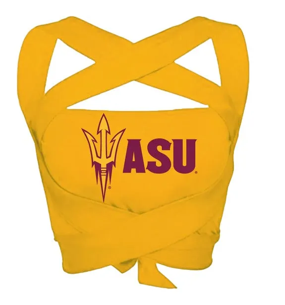 Arizona State ASU Yellow Multi Way Bandeau Top