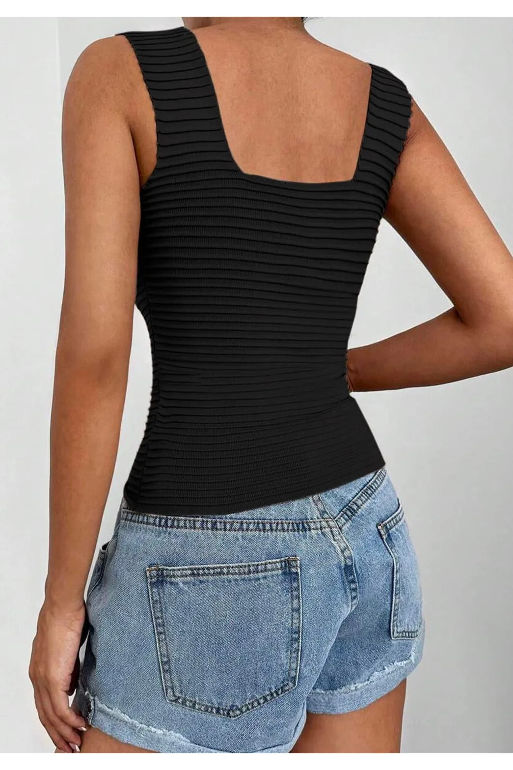 Audrey Square Neck Wide Strap Tank