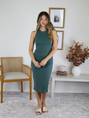 Ayla Bodycon Midi Dress - Green