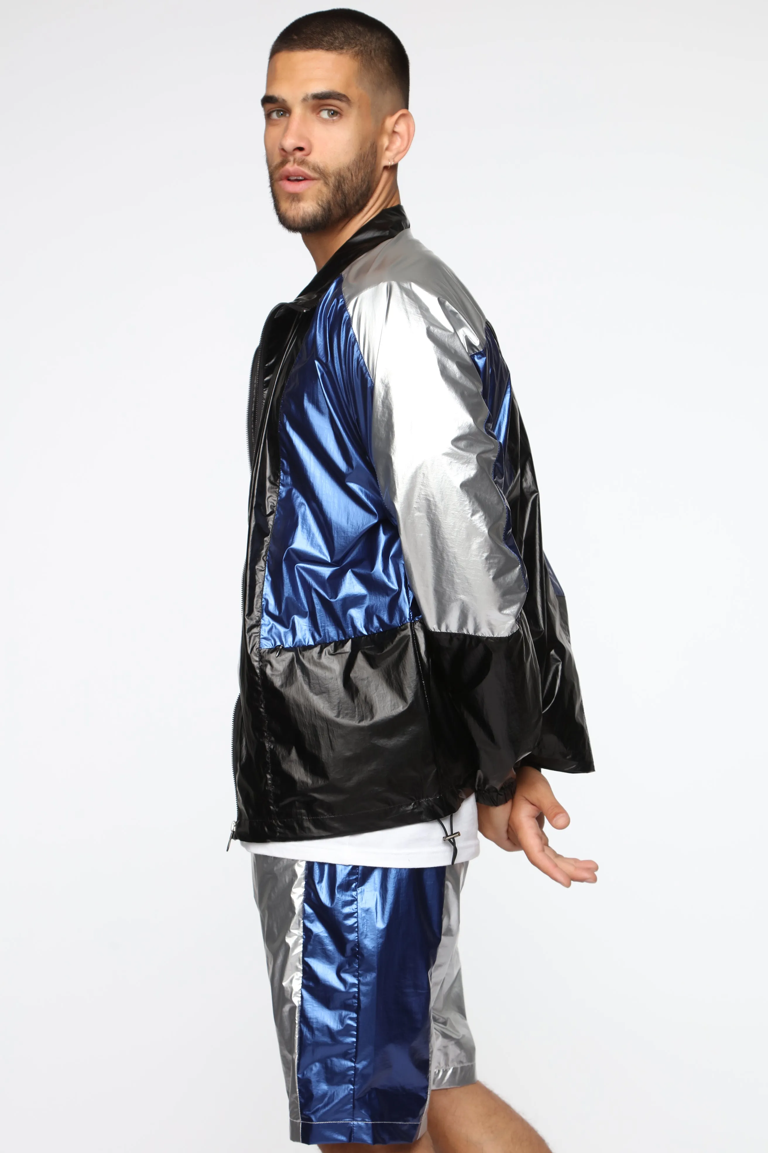 Back To The Future Windbreaker Jacket - Blue/Combo