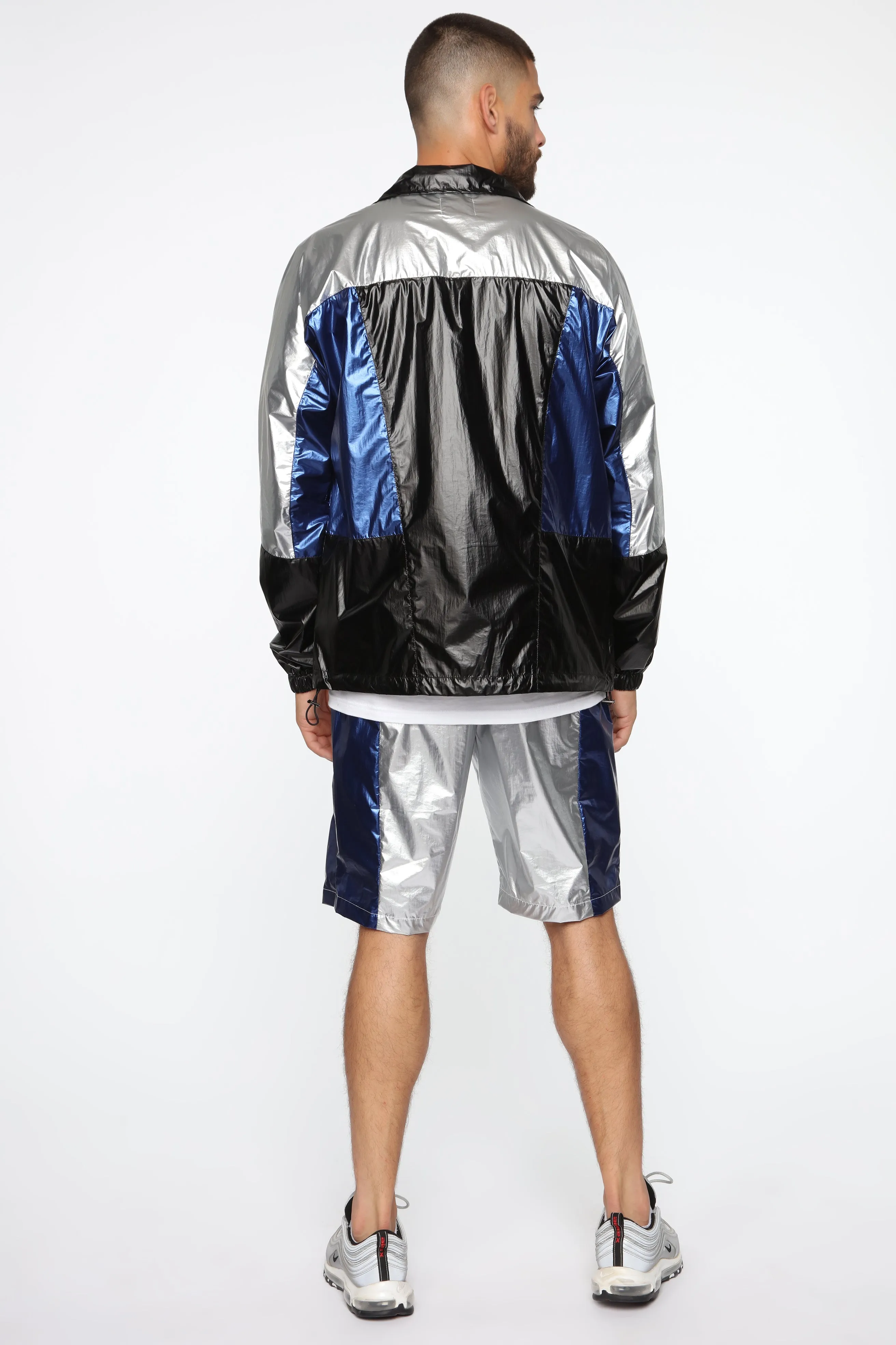 Back To The Future Windbreaker Jacket - Blue/Combo