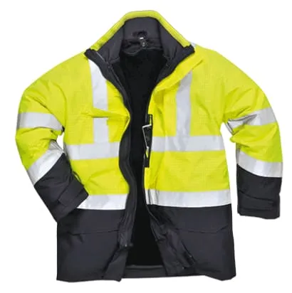 Bizflame Hi-Vis Flame Retardant Anti Static Waterproof Multi Protection Jacket - S779