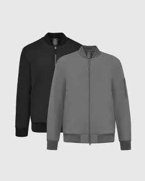 Black & Carbon Bomber Jacket 2-Pack