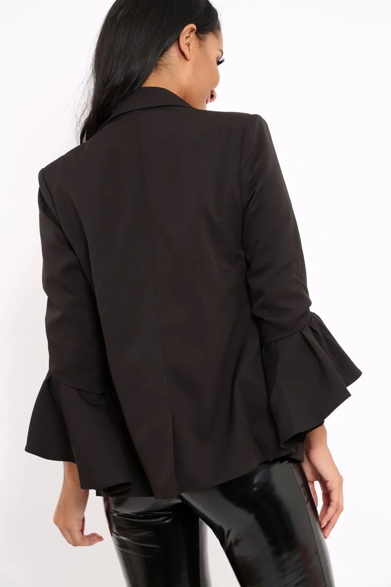 Black Flare Blazer - Vesa