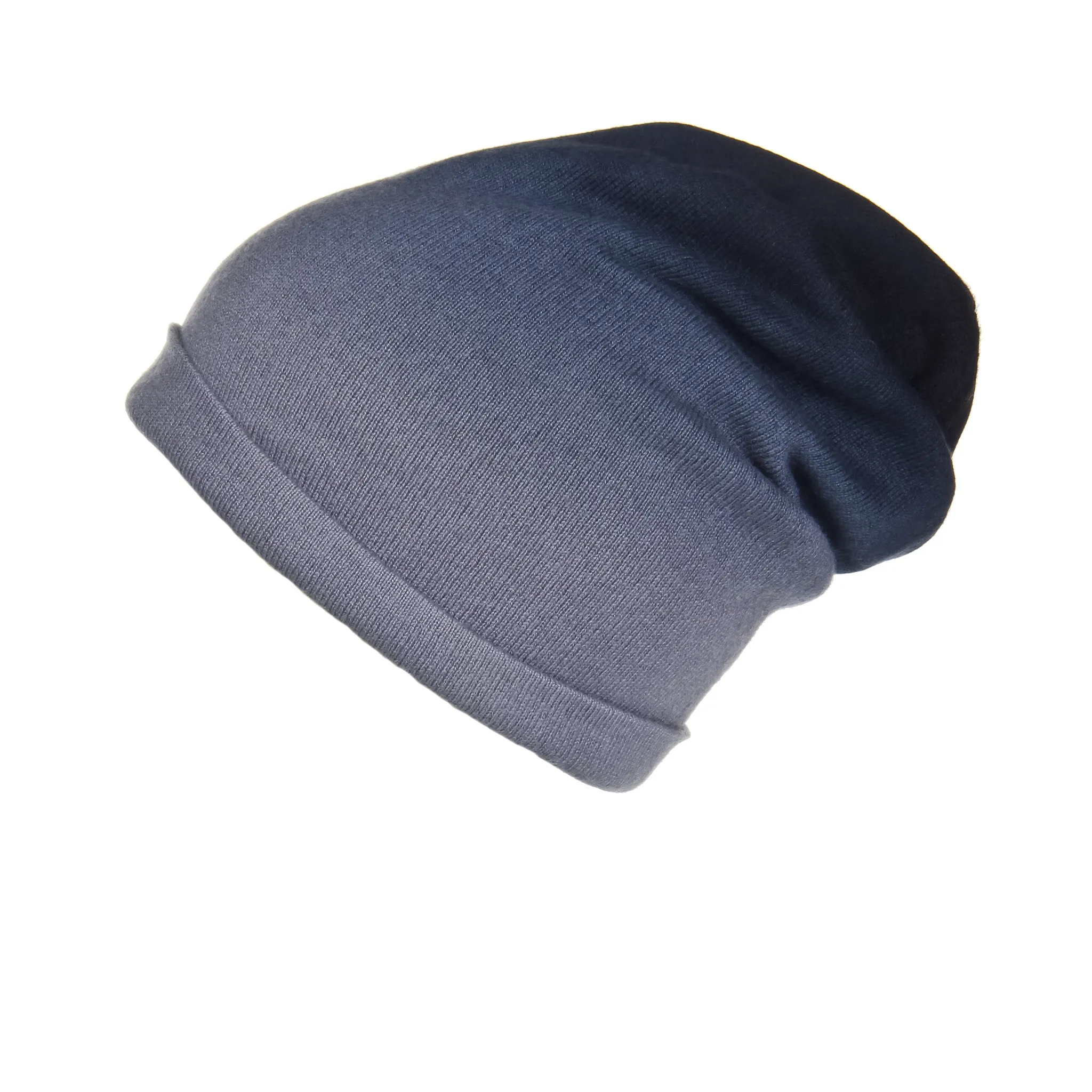 Black Ombré Slouchy Cashmere Hat