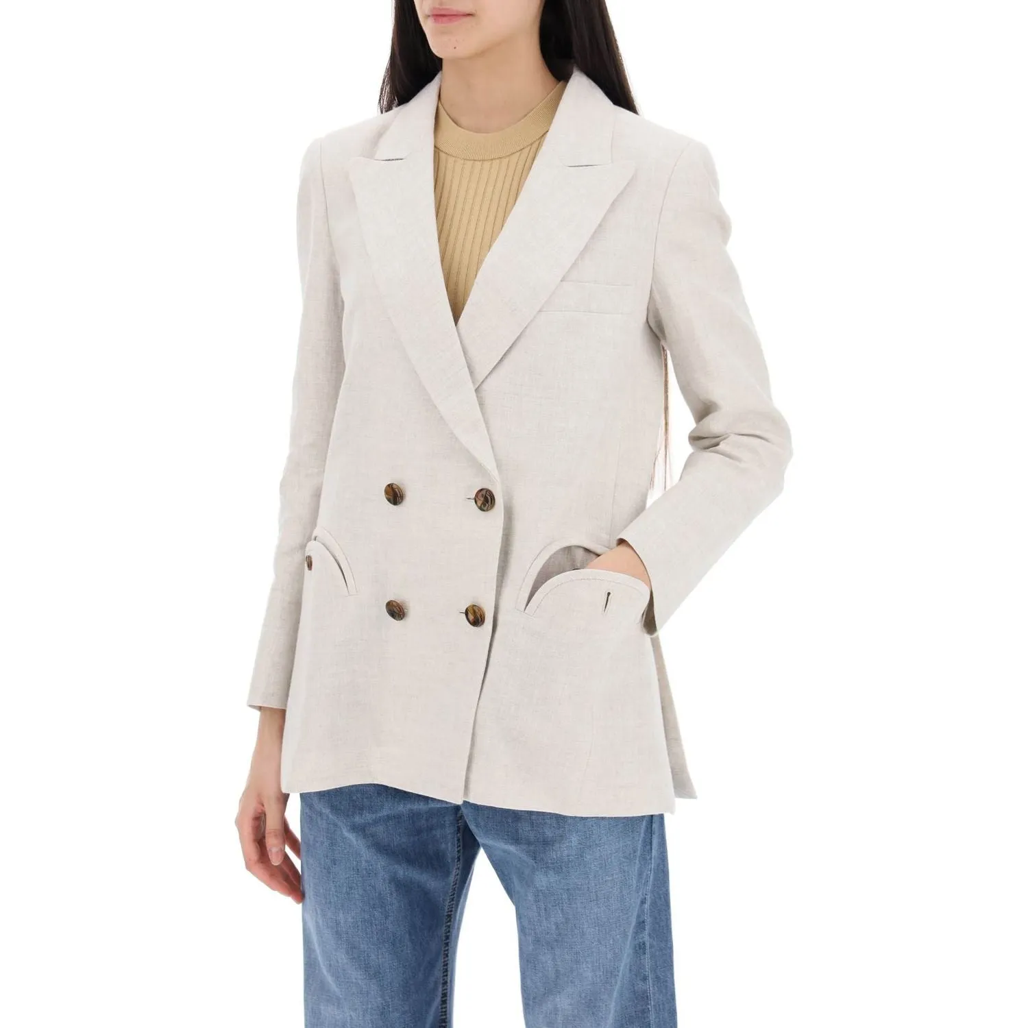 Blaze Milano everyday mid-day sun double-breasted blazer