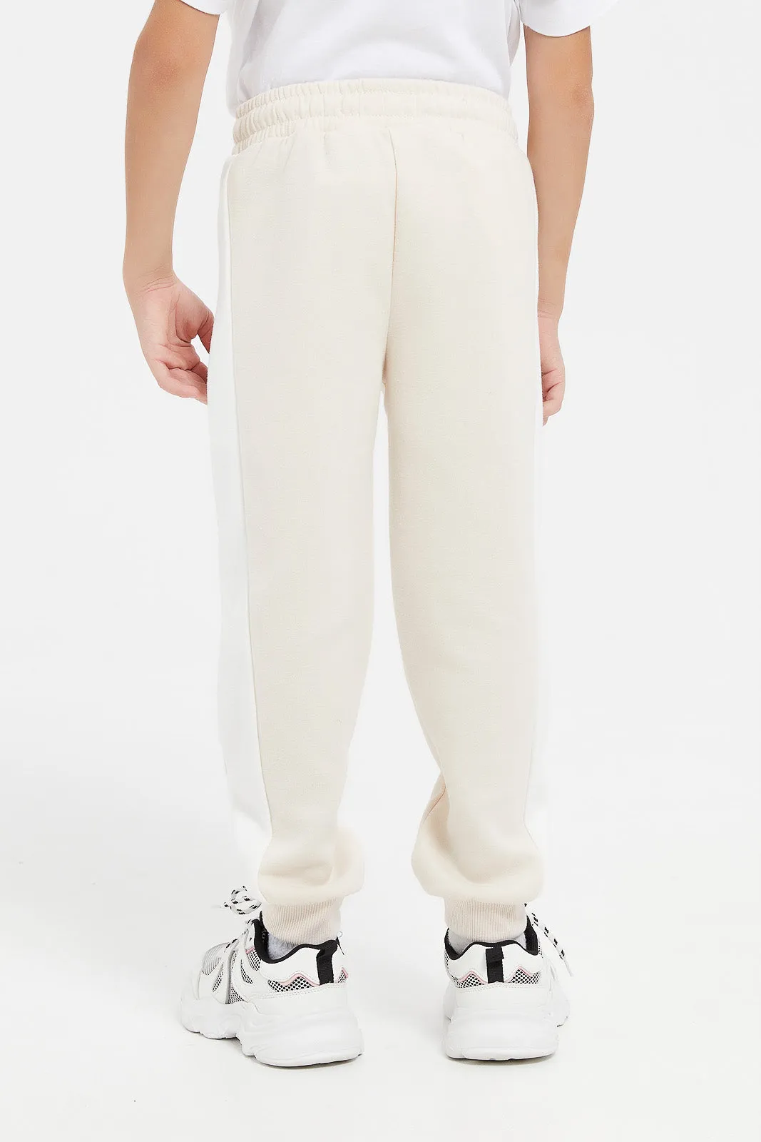 Boys Beige Active Pants