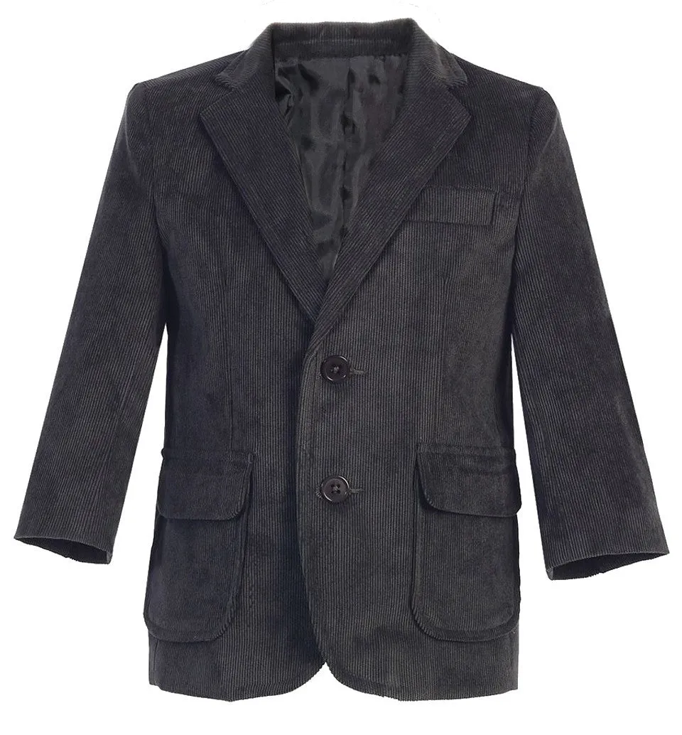 Boys' Corduroy Blazer Jacket with Elbow Patches