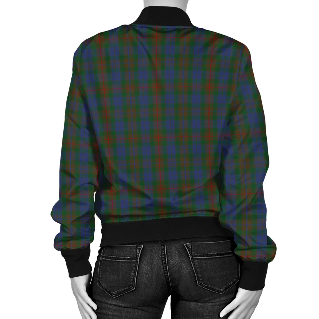 Buchanan Hunting Tartan Bomber Jacket with Family Crest