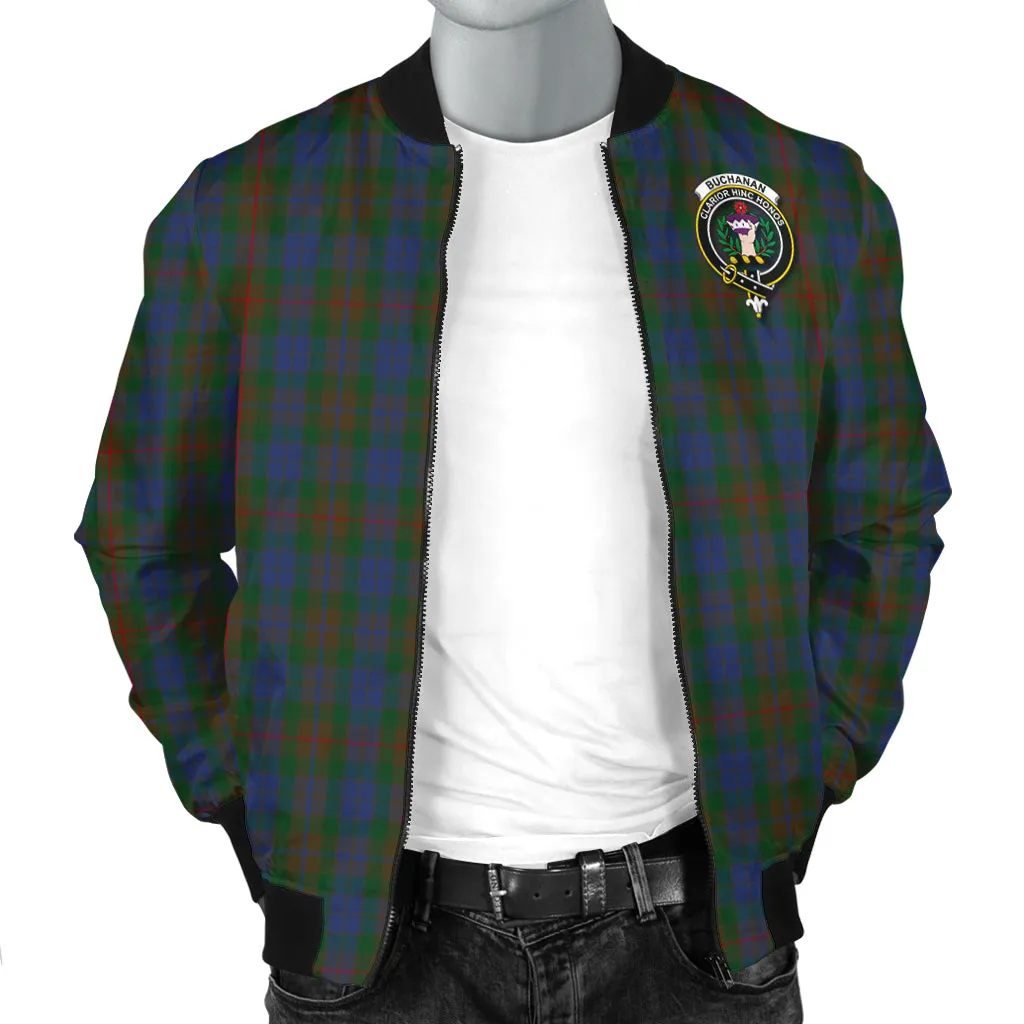 Buchanan Hunting Tartan Bomber Jacket with Family Crest