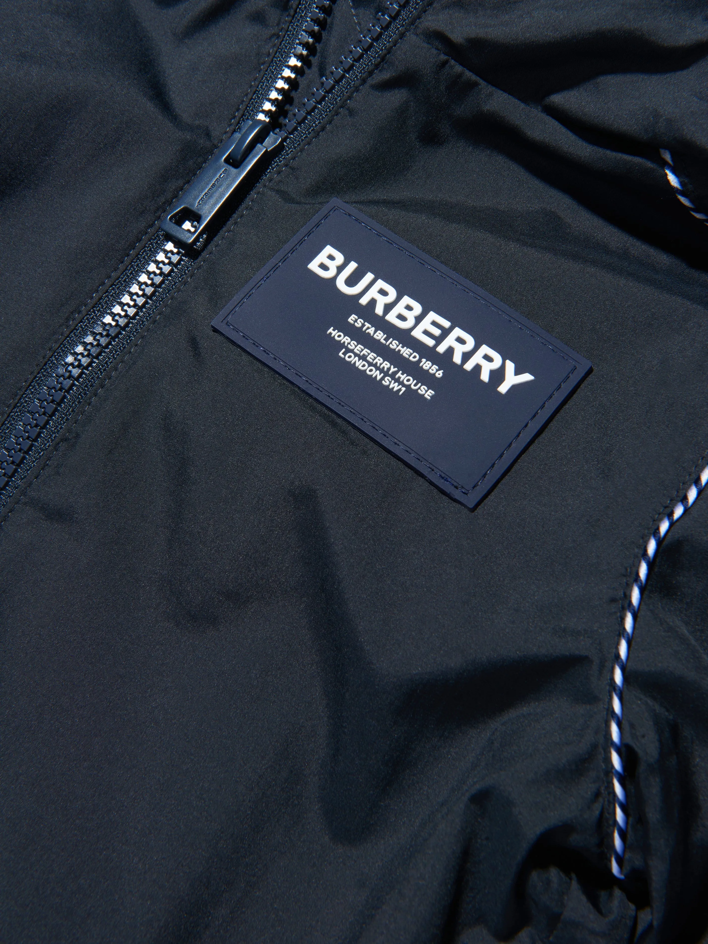 Burberry Boys Hooded Zip Up Jacket