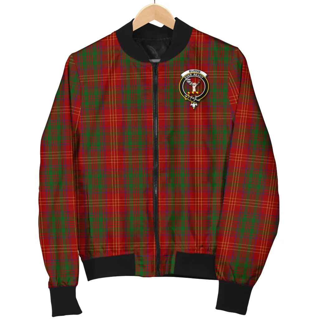 Burns Tartan Bomber Jacket with Family Crest