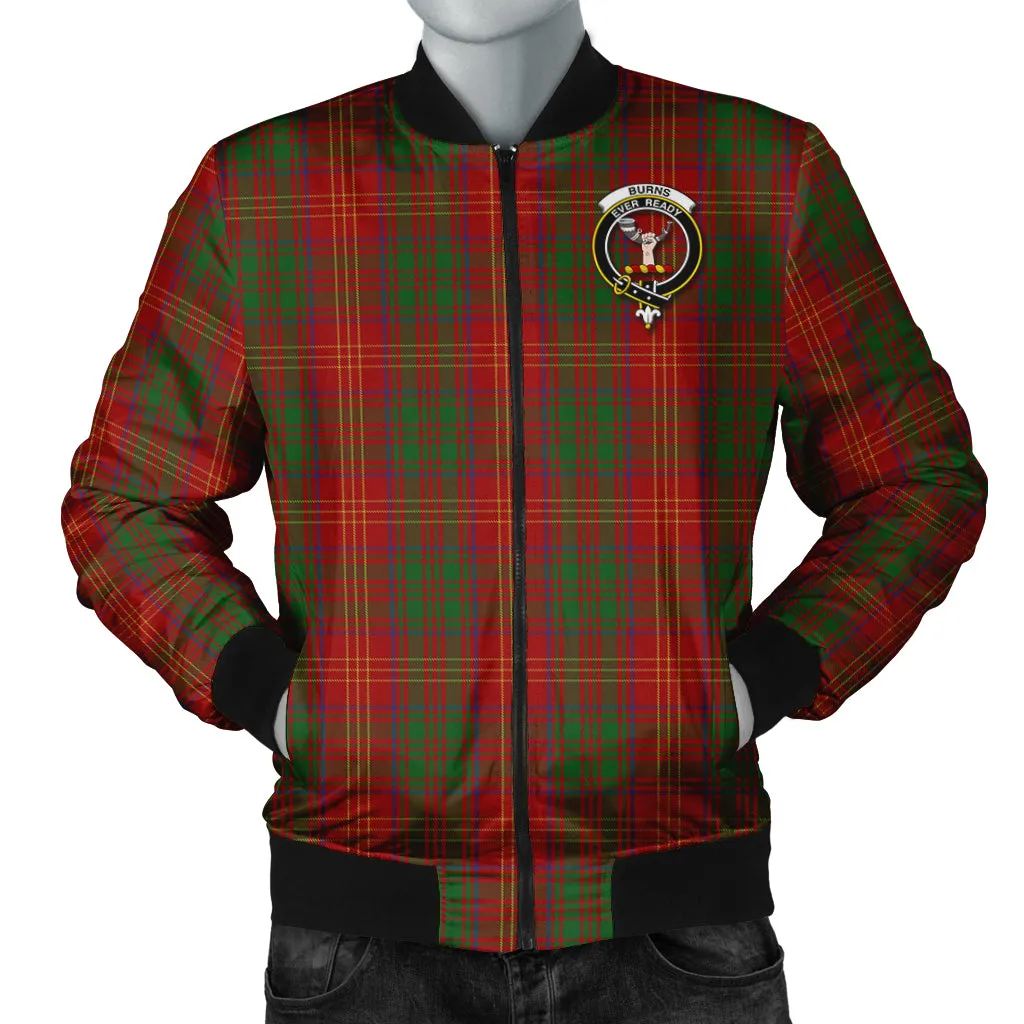 Burns Tartan Bomber Jacket with Family Crest