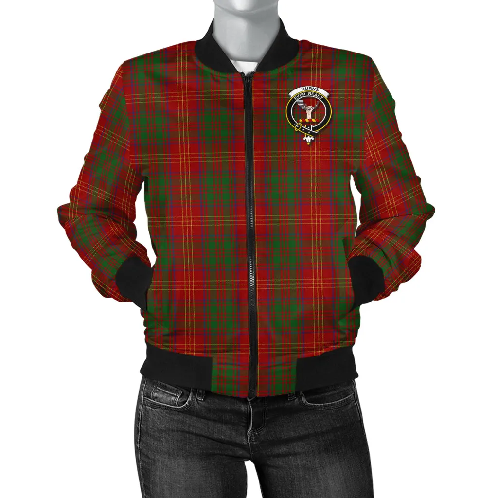 Burns Tartan Bomber Jacket with Family Crest