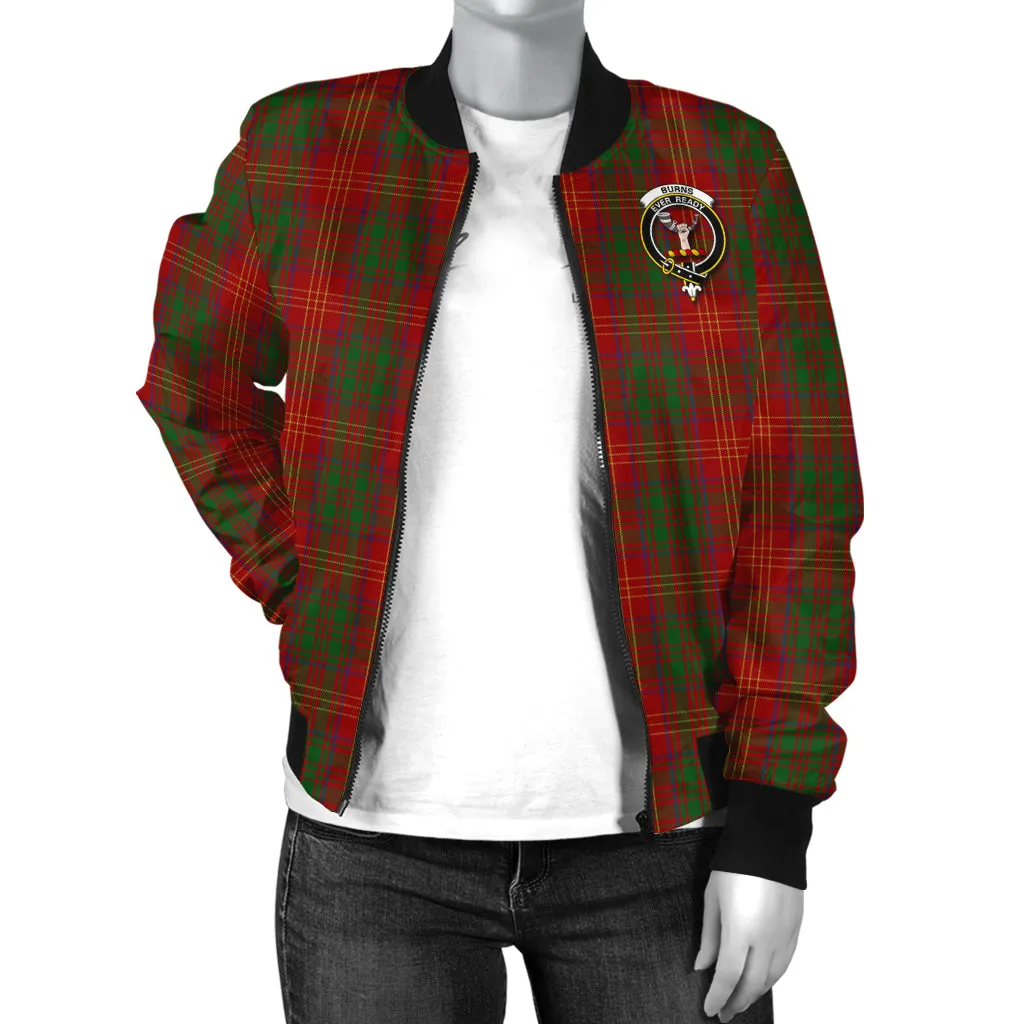 Burns Tartan Bomber Jacket with Family Crest