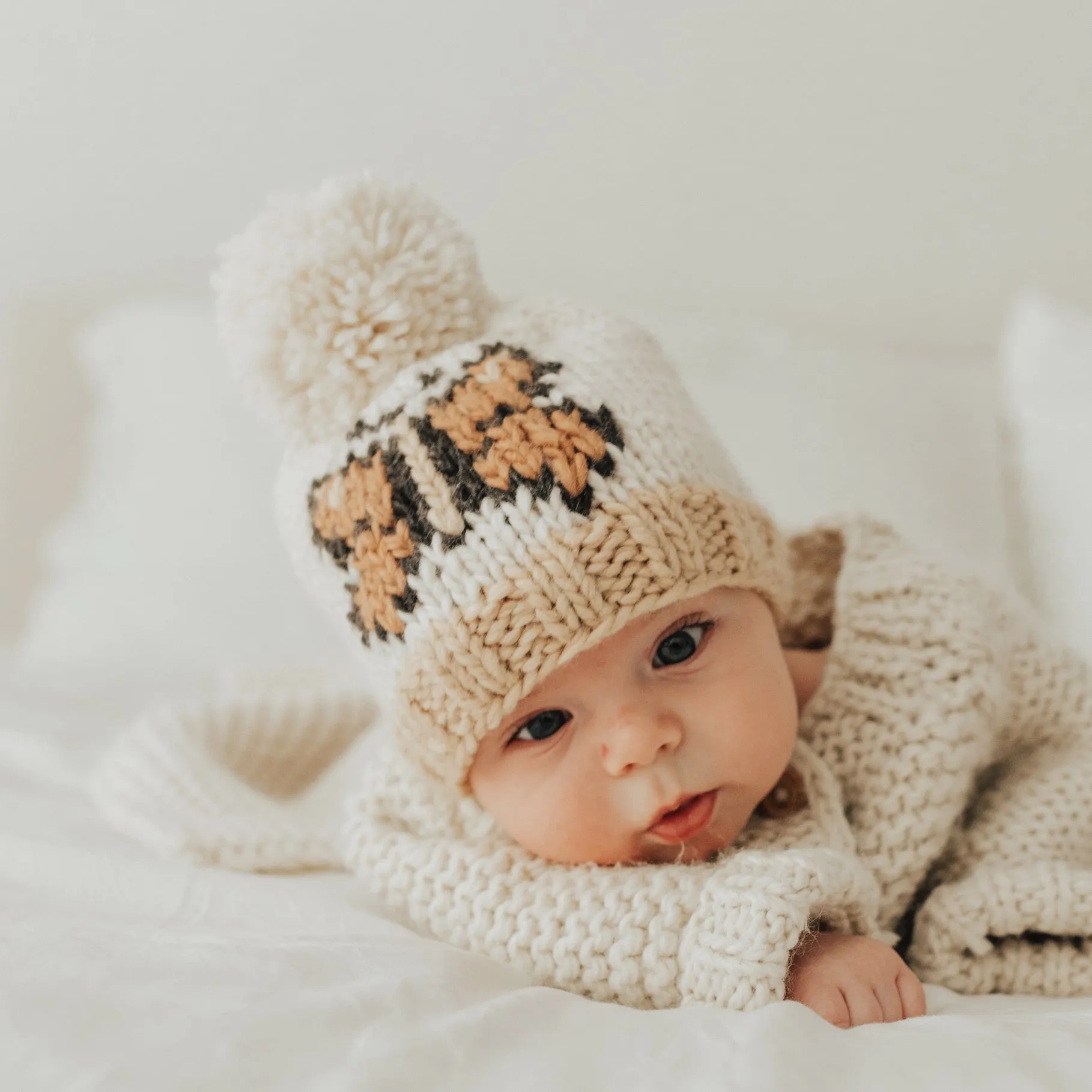 Butterfly Hand Knit Beanie Hat