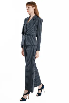 Cameron Wide Leg Pinstripe Trousers