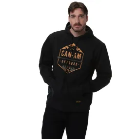 Can-Am  Mens Premium Pullover Hoodie Long Sleeve Heavyweight Warm Casual Black