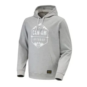 Can-Am  Mens Premium Pullover Hoodie Long Sleeve Heavyweight Warm Heather Grey