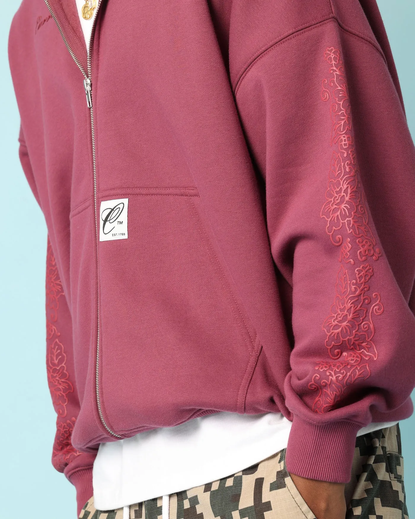 Carré Botanical Zip Up Hoodie Port