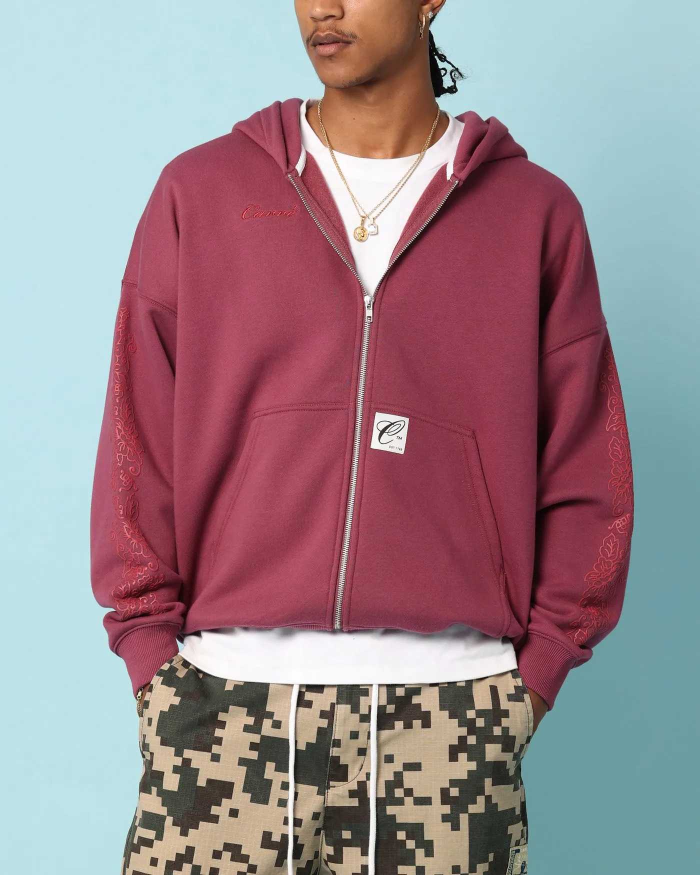 Carré Botanical Zip Up Hoodie Port