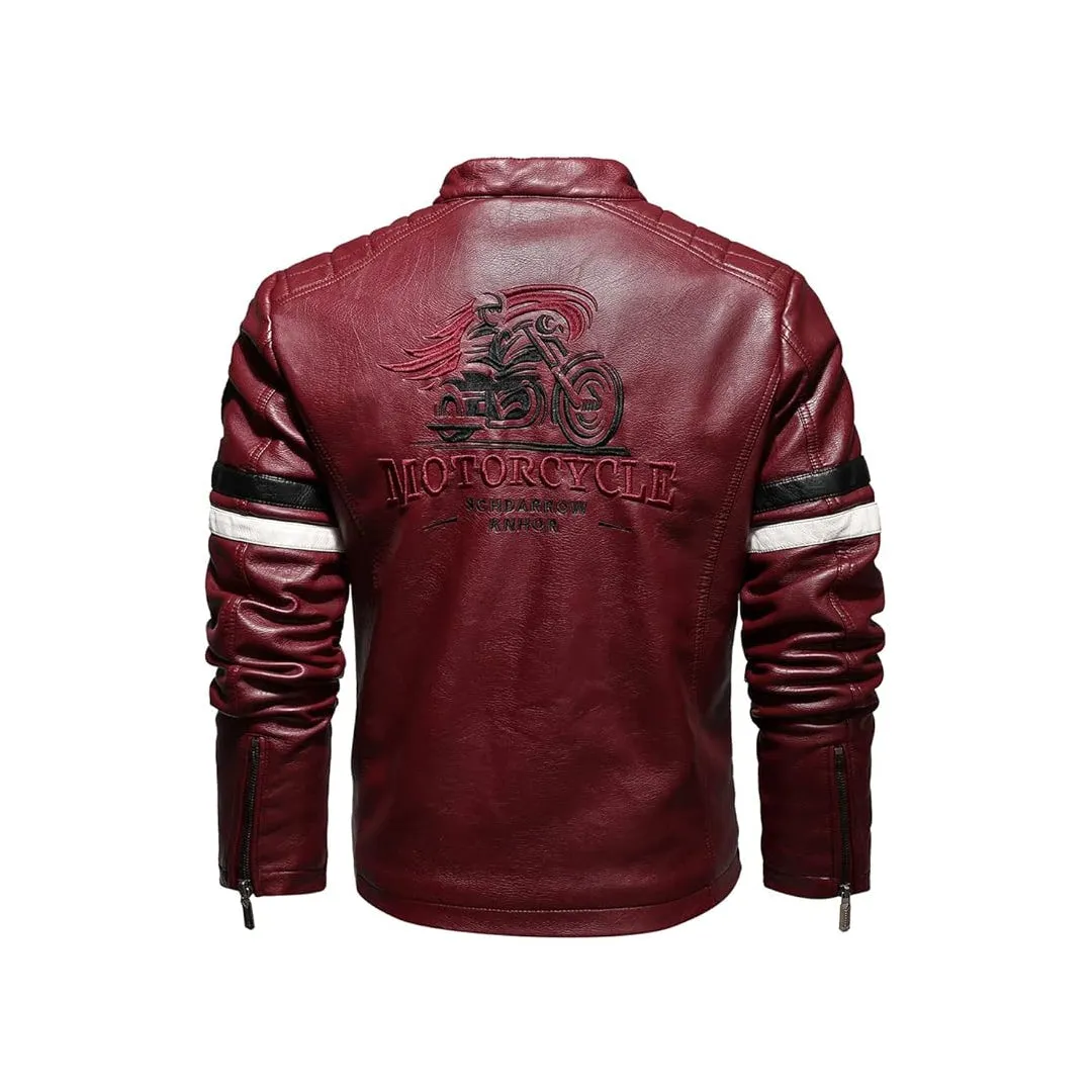 Casual Windbreaker Motorcycle Leather Jacket