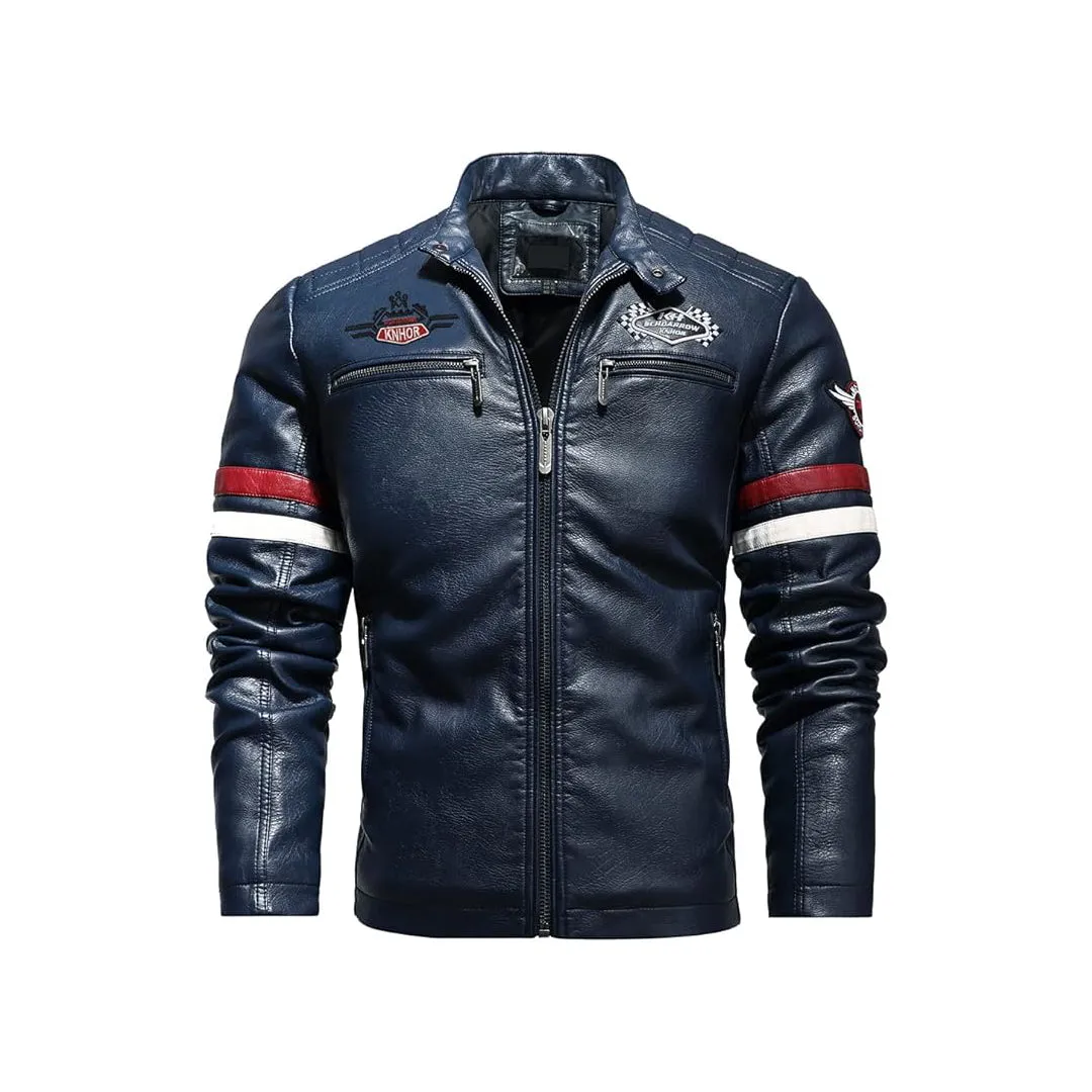 Casual Windbreaker Motorcycle Leather Jacket