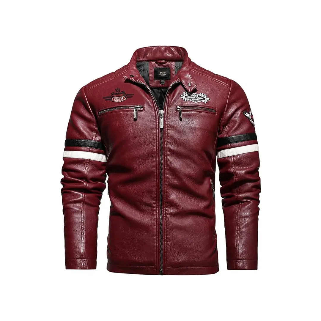 Casual Windbreaker Motorcycle Leather Jacket