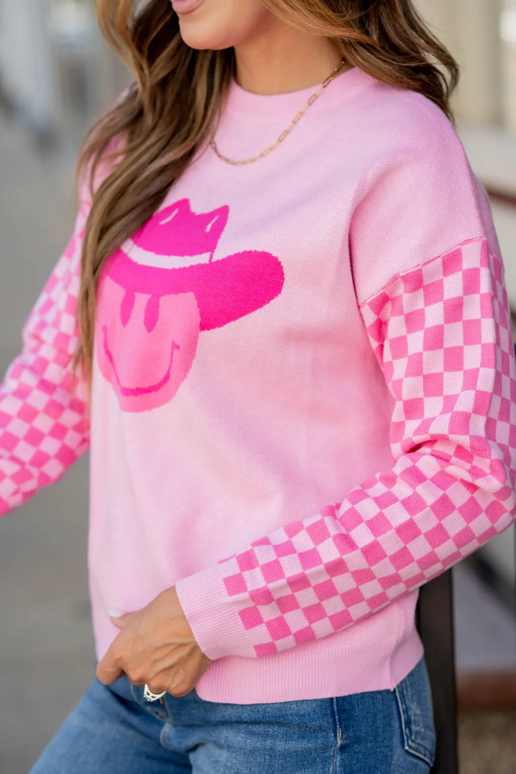 Checkered Cowgirl Sweater